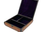 THE ARTISAN'S SQUARE WOODEN  JEWELRY  BOX -HAZELNUT