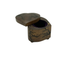 THE ARTISAN'S HEART SHAPED WOODEN STORAGE BOX-HAZELNUT