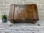 THE ARTISAN'S LARGE WOODEN STORAGE  BOX -HAZELNUT 1